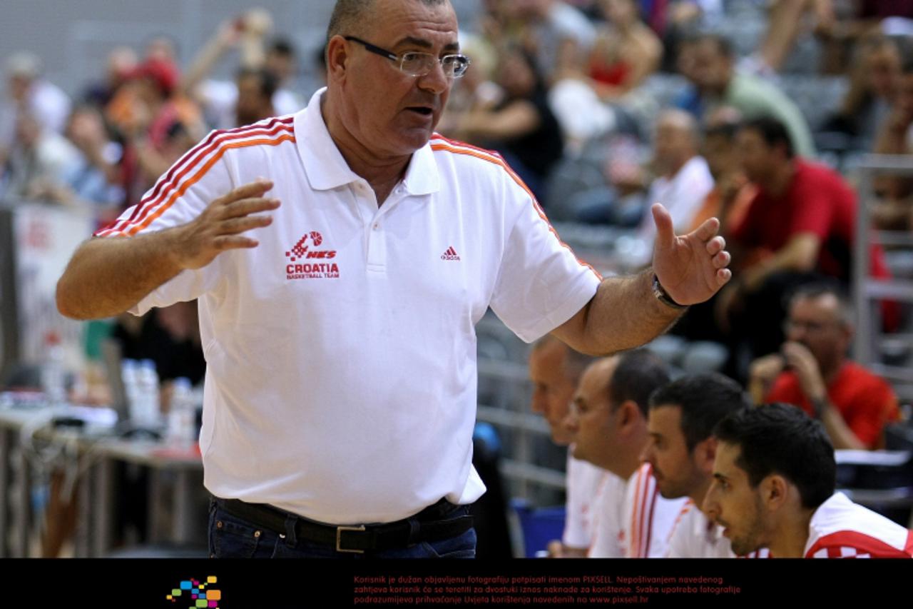 '24.08.2012.,Osijek - Dvorana Gradski vrt.Kvalifikacijska utakmica za Europsko prvenstvo u kosarci  2013. godine u Sloveniji.Hrvatska - Madjarska,Jasmin Repesa Photo:Davor Javorovic/PIXSELL'