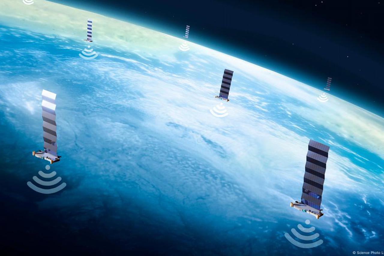 Grafički prikaz mreže Starlink satelita